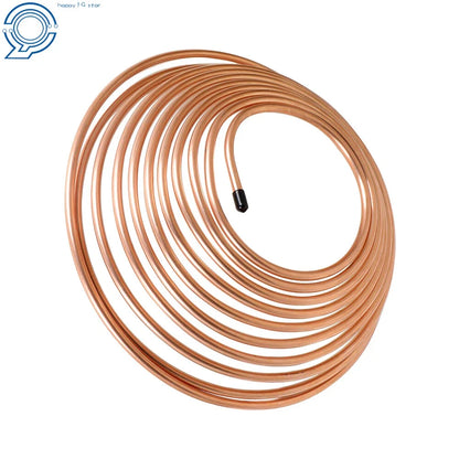 25 Ft Copper Brake Fuel and Transmission Line for Cars (Universal)