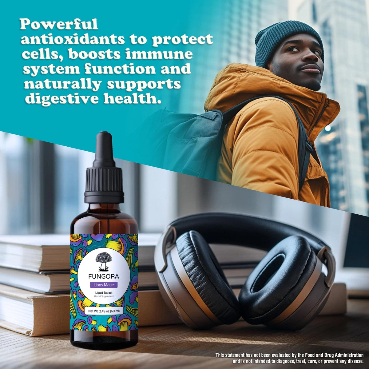 Fungora Lion's Mane Liquid Extract for Nootropic Brain Support