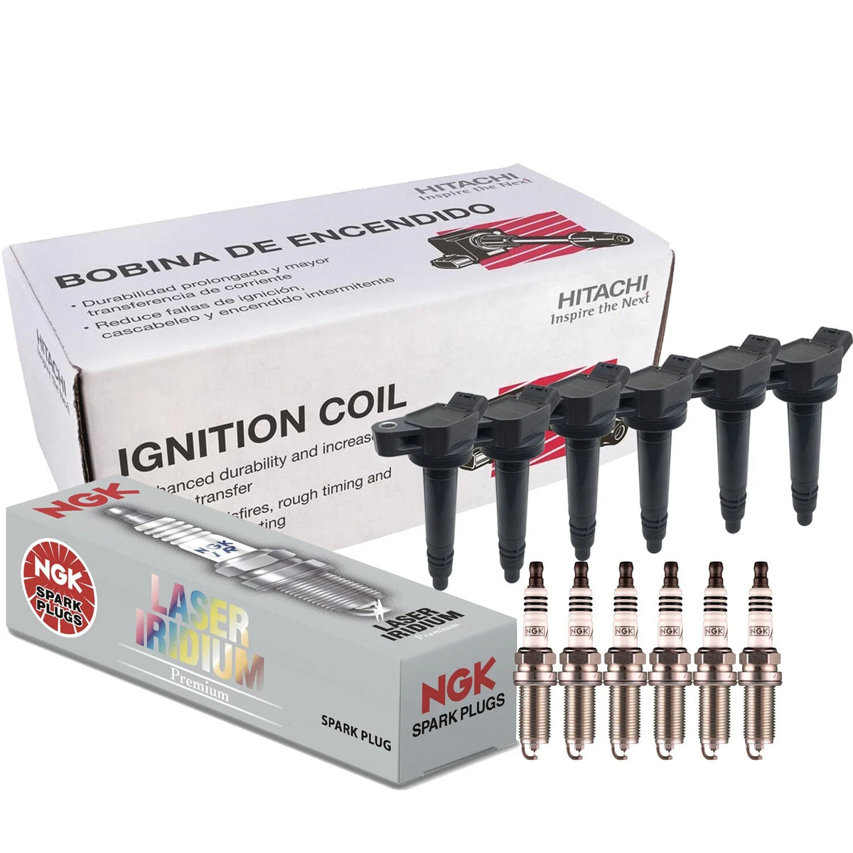 Set of 6 Ignition Coils & Spark Plugs for Lexus IS250 (2006–2013)