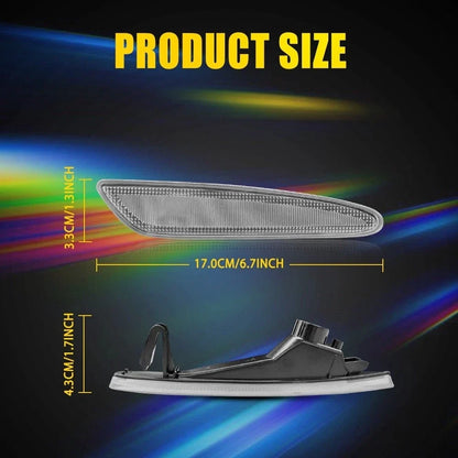 Clear Front Fender Side Marker Lights for Mercedes-Benz E-Class W211 (2003–2006)