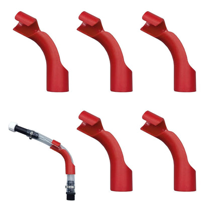 5PCS Car Hose Bender for Racing Fuels Filler Hose (Bendable 4.43×0.94 inch, Red)
