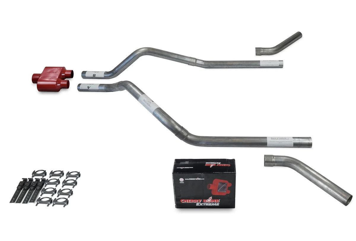 2.5" Dual Exhaust Kit for Chevy Blazer (2000–2004) - Cherry Bomb Extreme