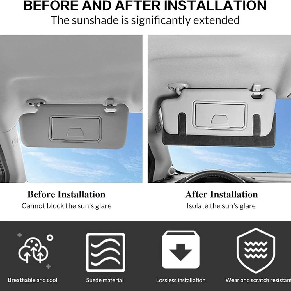 Universal Adjustable Car Sun Visor Extender Anti-Glare Shade