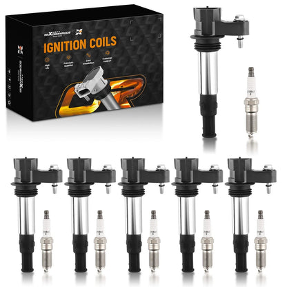 Pack of 6 Ignition Coils + Spark Plugs for Cadillac CTS Chevrolet GMC Buick (2003–2019) UF375
