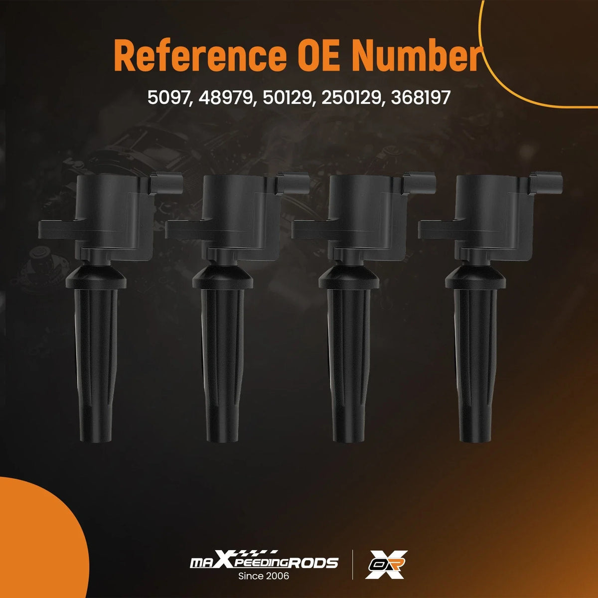 Set of 4 Ignition Coils for Ford Escape Focus Transit 2.0L 2.3L 2.5L (2001–2023) 2IGC0434