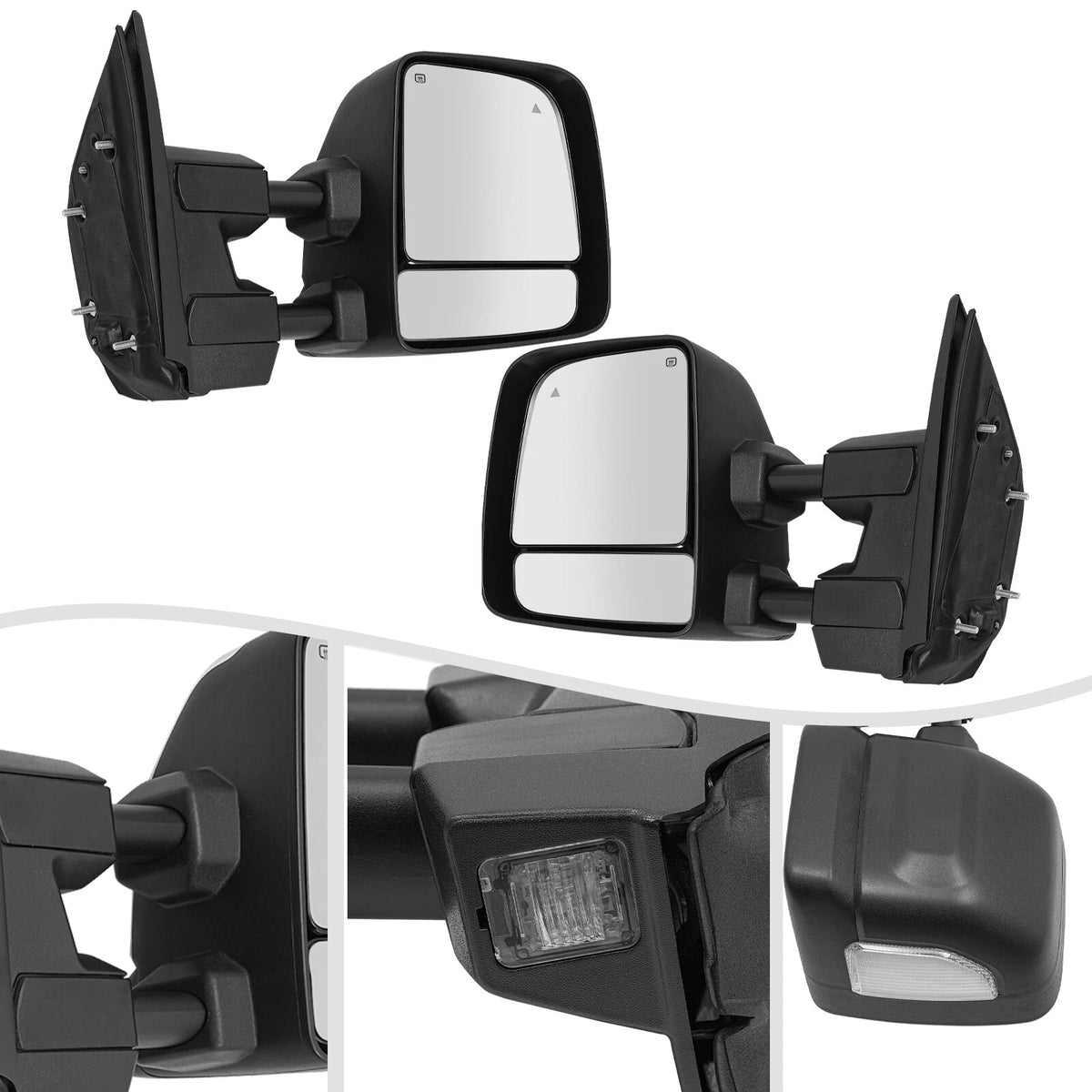 Pair Heated Towing Rear-View Mirrors for Nissan Titan (2017–2022) NI1320308, NI1321308