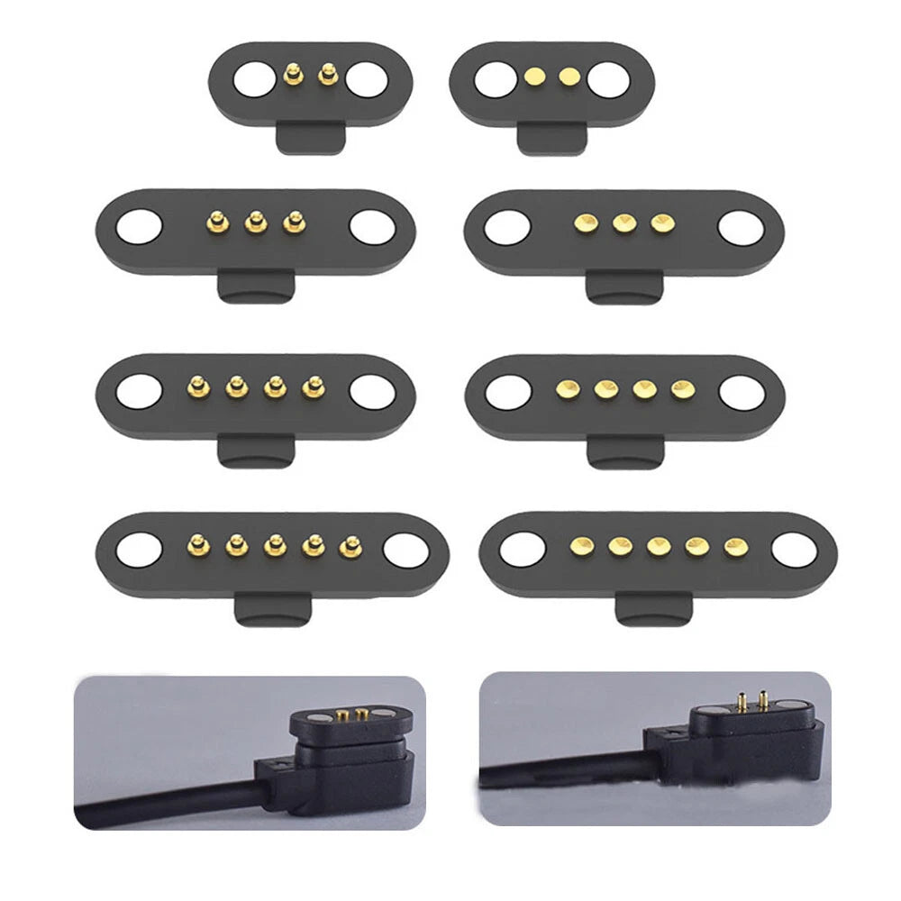 2 Pair Magnetic Pogo Pin Connector 2/3/4Pin Male Female Spring-Loaded