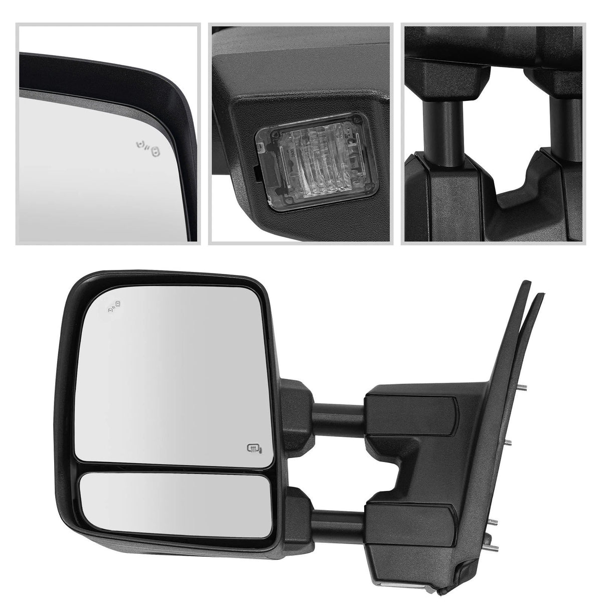 Pair Heated Towing Rear-View Mirrors for Nissan Titan (2017–2022) NI1320308, NI1321308