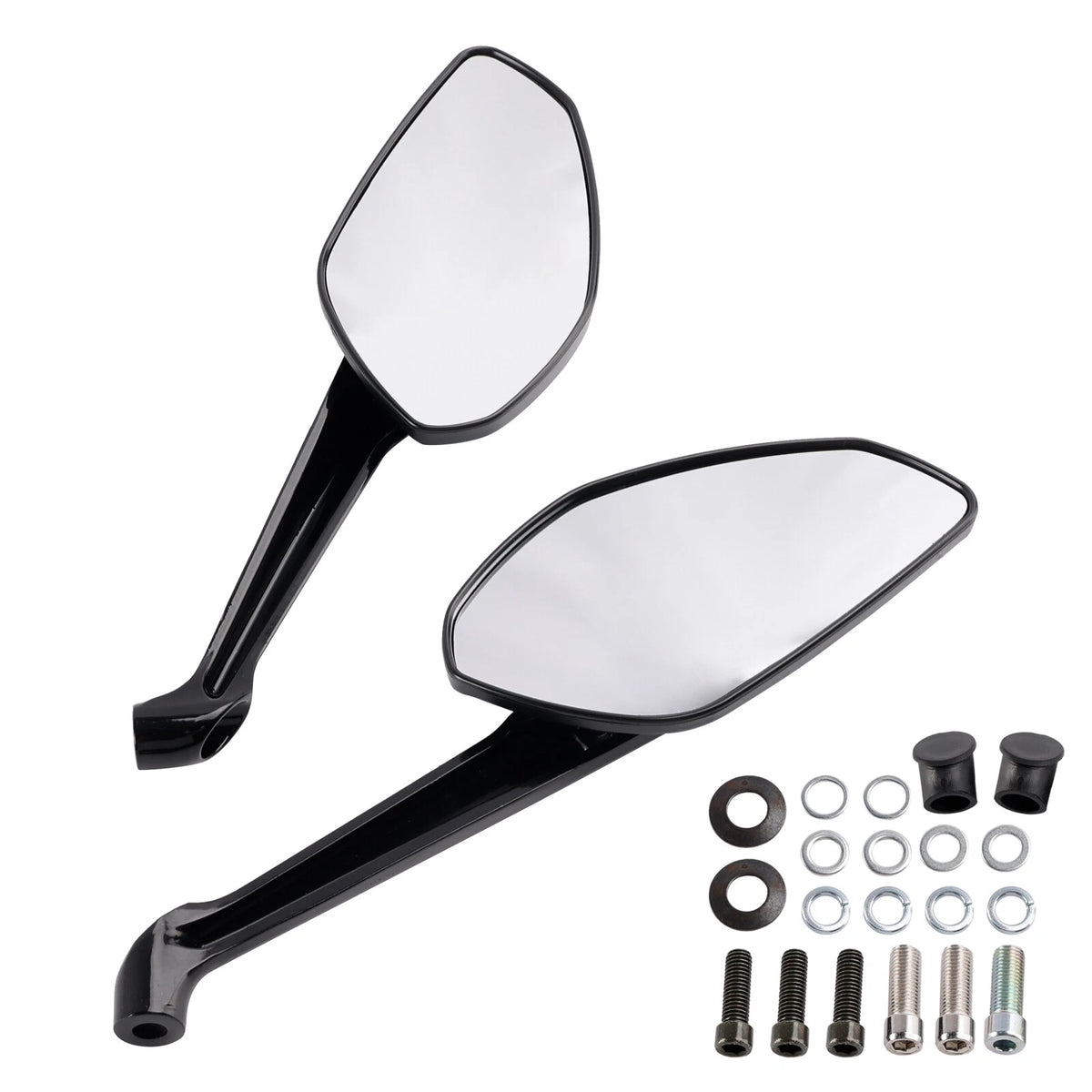 Black Pair Rear View Mirrors for Ducati Streetfighter V2 V4 V4S (2020–2024) 52310551A, 52310541A