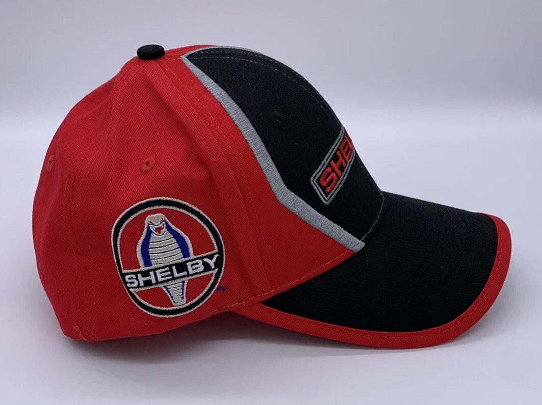 Licensed Shelby GT350 GT500 Hat Black Red Cobra Logo for Ford Mustang (1965–2020)