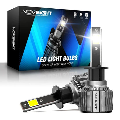 2X H1 LED Headlight Bulbs Kit 15000LM 6500K 72W Dual Beam for NOVSIGHT