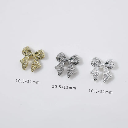 30pcs 3D Metal Bow Nail Charms for Acrylic Nails