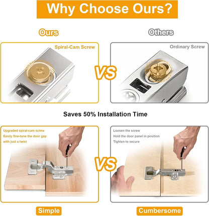 2X Soft Close Cabinet Hinges for Frameless Cabinets