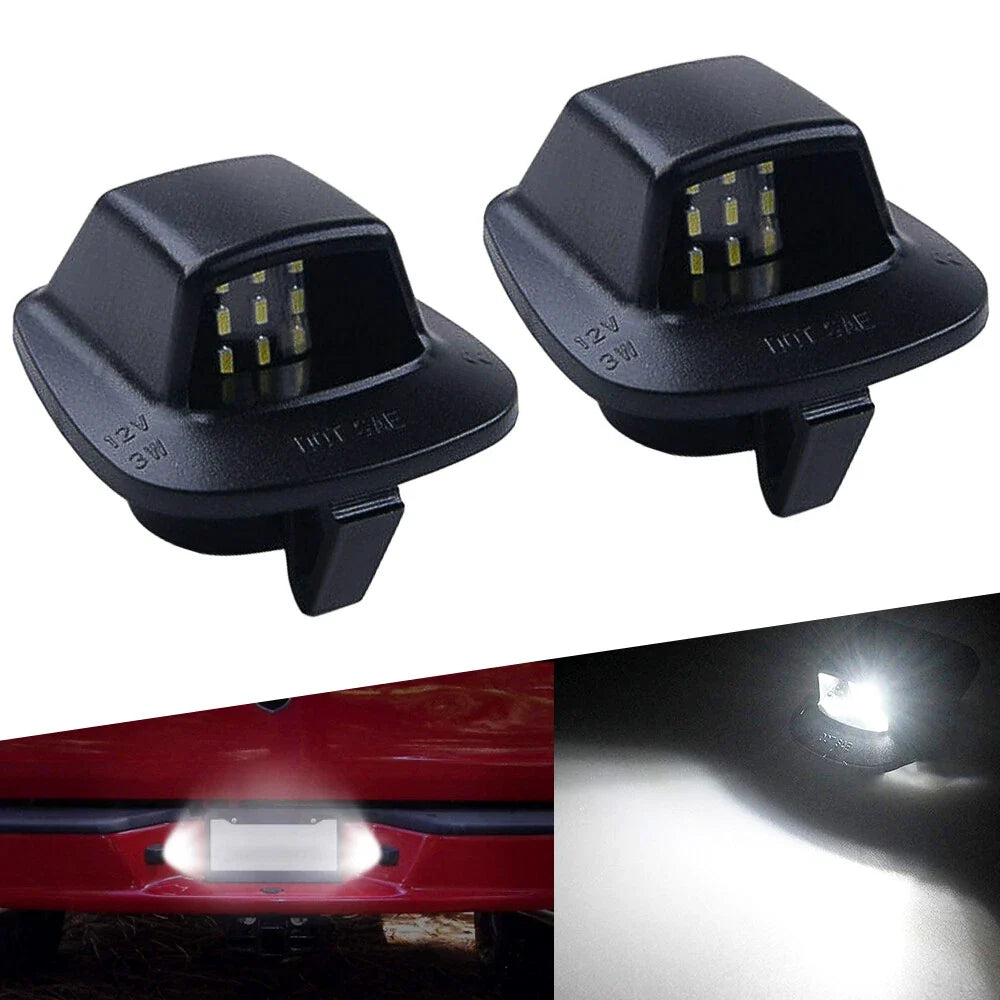 Set of 2 Bright 6000K White LED License Plate Lights for Dodge Dakota (1997–2011)