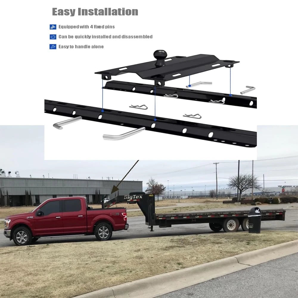 5th Wheel to Gooseneck Adapter Hitch for (30,000 lbs Capacity)