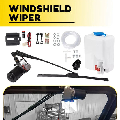 12V Electric Windshield Wiper Motor Kit for Polaris RZR 570/800/900/1000 (2008–2023)