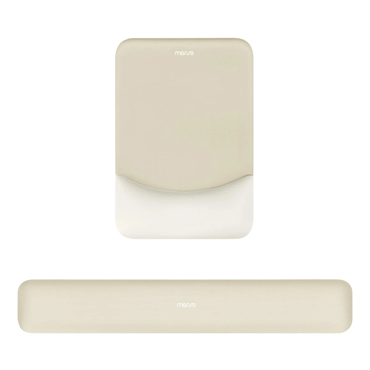 Wrist Rest Support for Mouse Pad & Keyboard Set (Medium, Khaki)