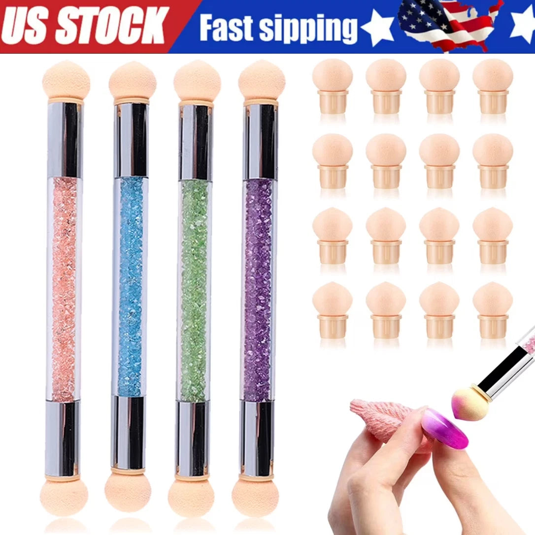 Sponge Heads Nail Pen Dual Tipped for Ombre Gradient Nail Art