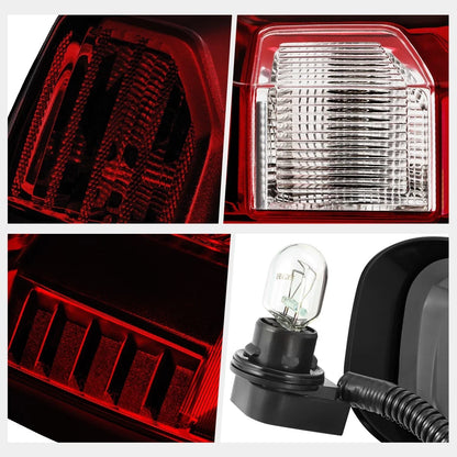 Dark Red Lens Tail Brake Stop Lights for Silverado 1500 WT LT 2500 3500 HD (2019–2024)