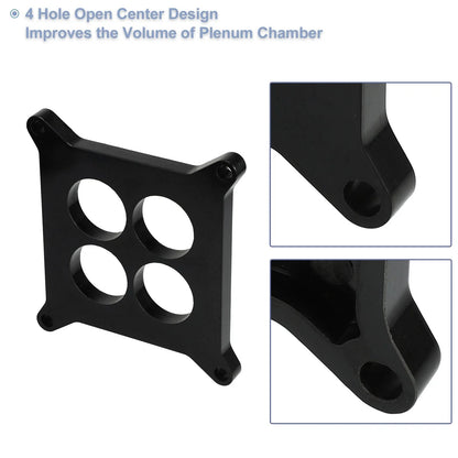 1/2" Tall Ported Phenolic Carburetor Spacer 4BBL for Chevy 