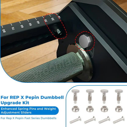 12PCS Upgrade Parts Kit for REP X PEPIN Dumbbells Spring Pins & Weight Pins