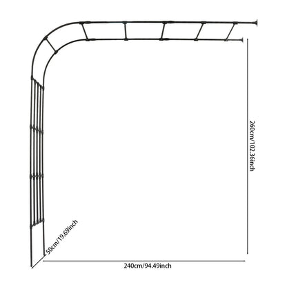 Metal Garden Arch Trellis for Climbing Plants Outdoor Lawn