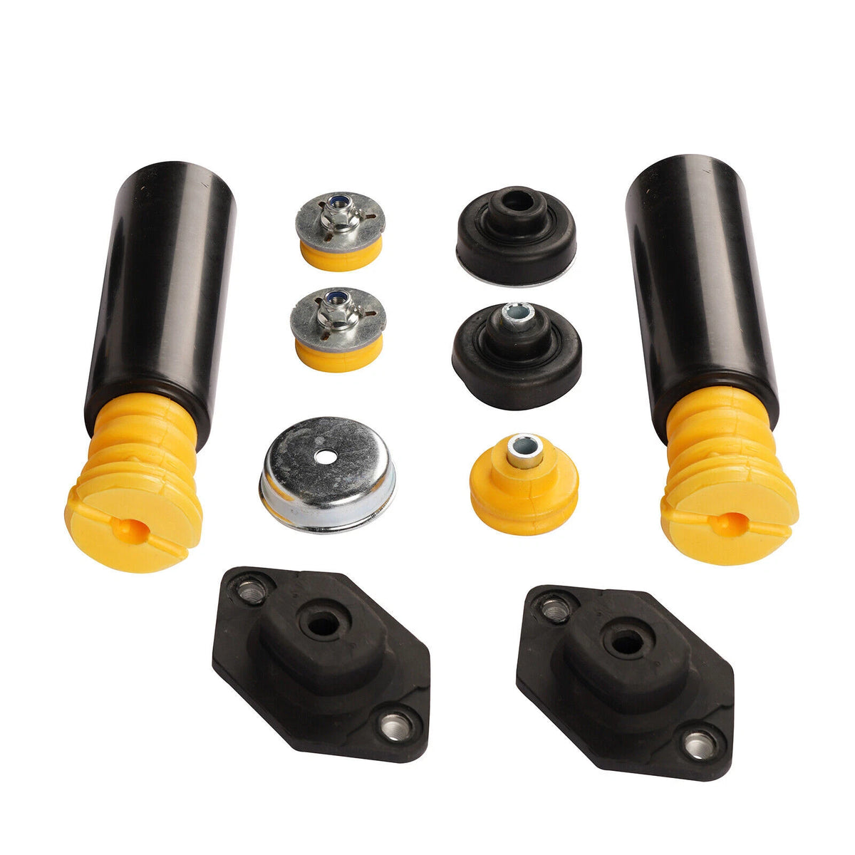 Set of 4 Rear Upper Lower Shock Mounts Grommets & Bump Stops for BMW E90 E92 E93 (2007–2013) - 33506771737, 33506771738, 33526768544, 33536767335, 33506767010