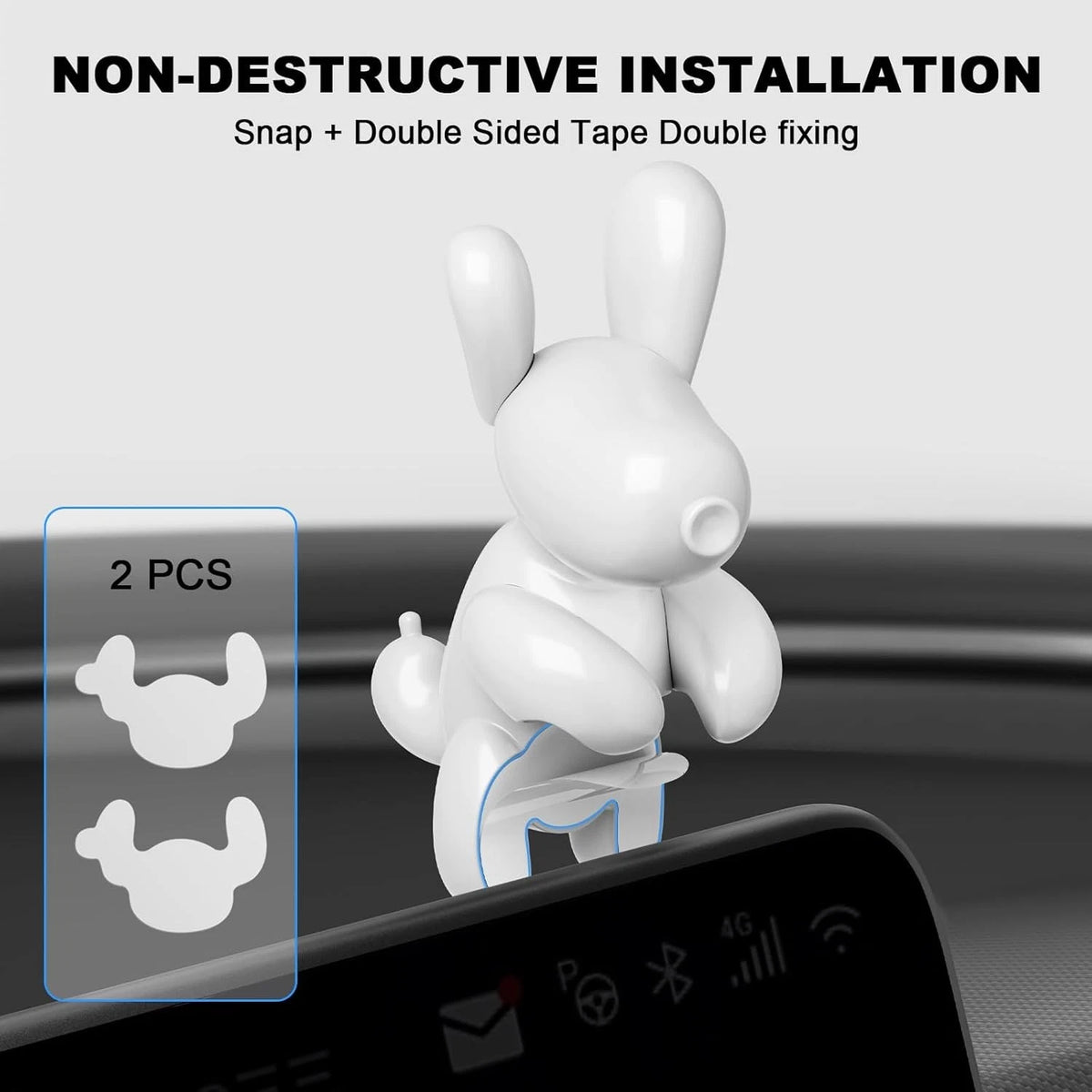 Dog Mode Mini Screen Decoration for Tesla Model Y (2026) - White