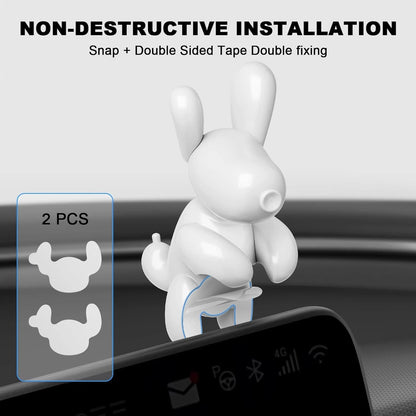 Dog Mode Mini Screen Decoration for Tesla Model Y (2026) - White