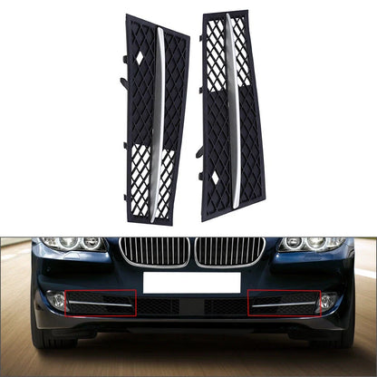 Pair Front Lower Bumper Grille Fairing for BMW 5 Series F10 F11 (2010–2013)