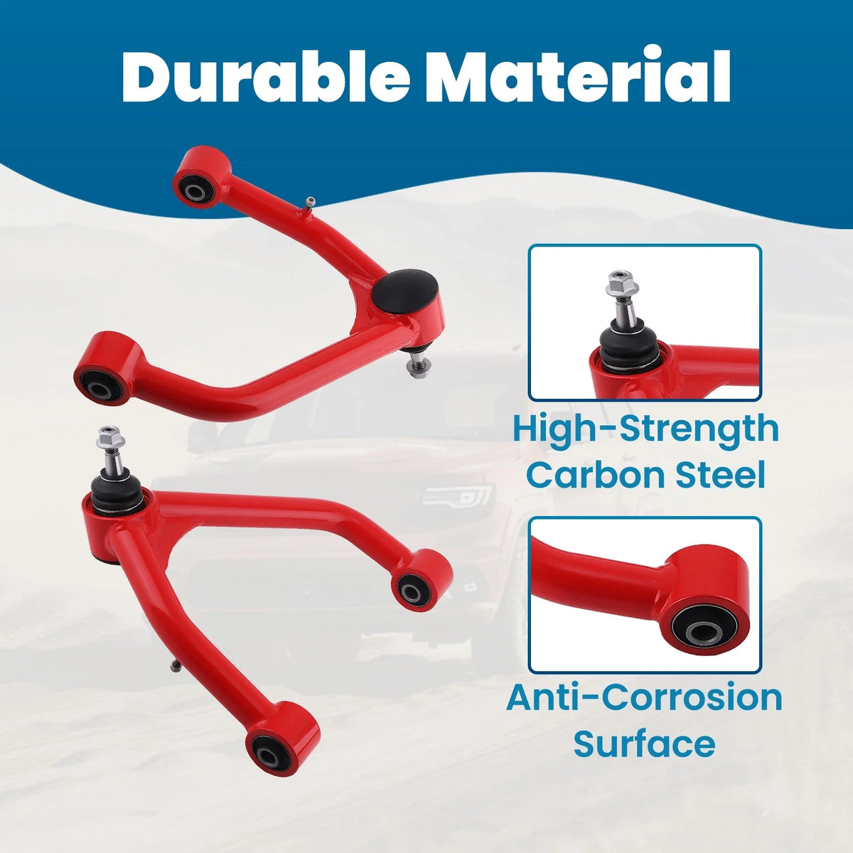 Set of 2 Lift Upper Control Arms for Chevy Tahoe GMC Sierra 1500 (2007–2018)