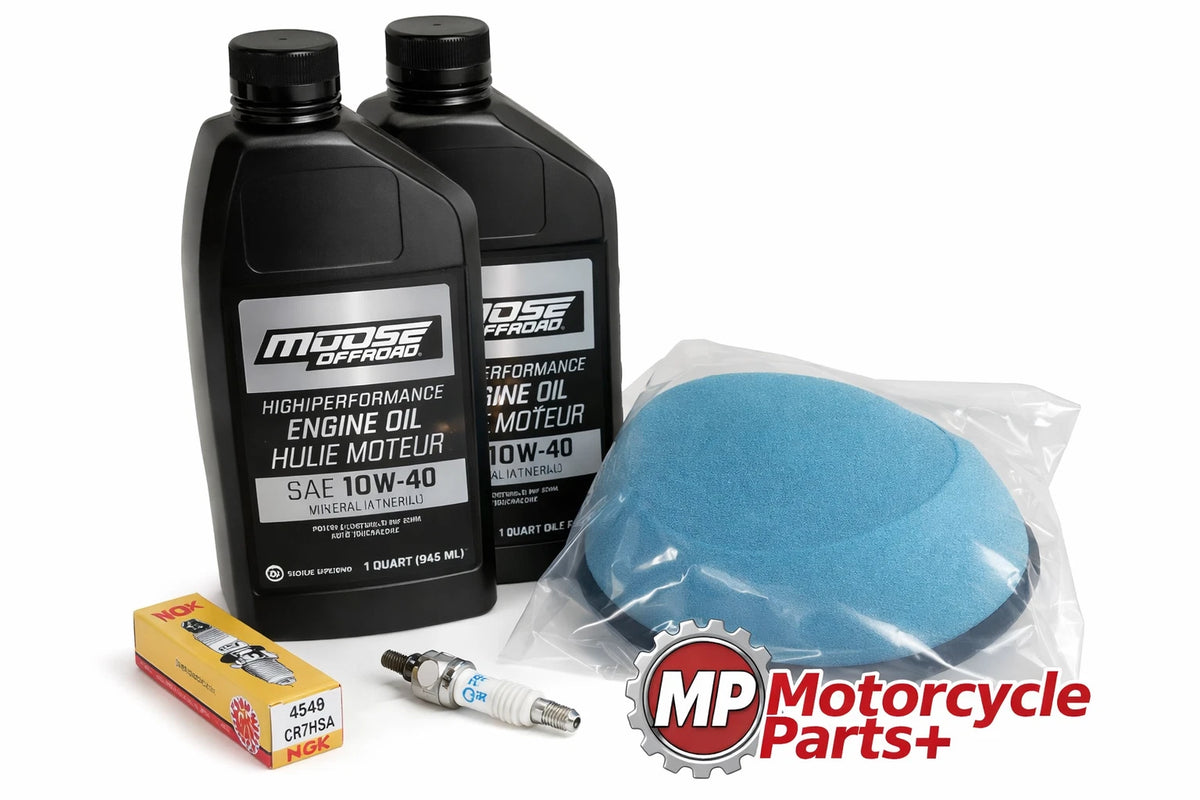 Oil Change Filter & Tune Up Kit for Yamaha YFM125 Breeze (MO10W40, AFR-2008-00, CR7HSA)