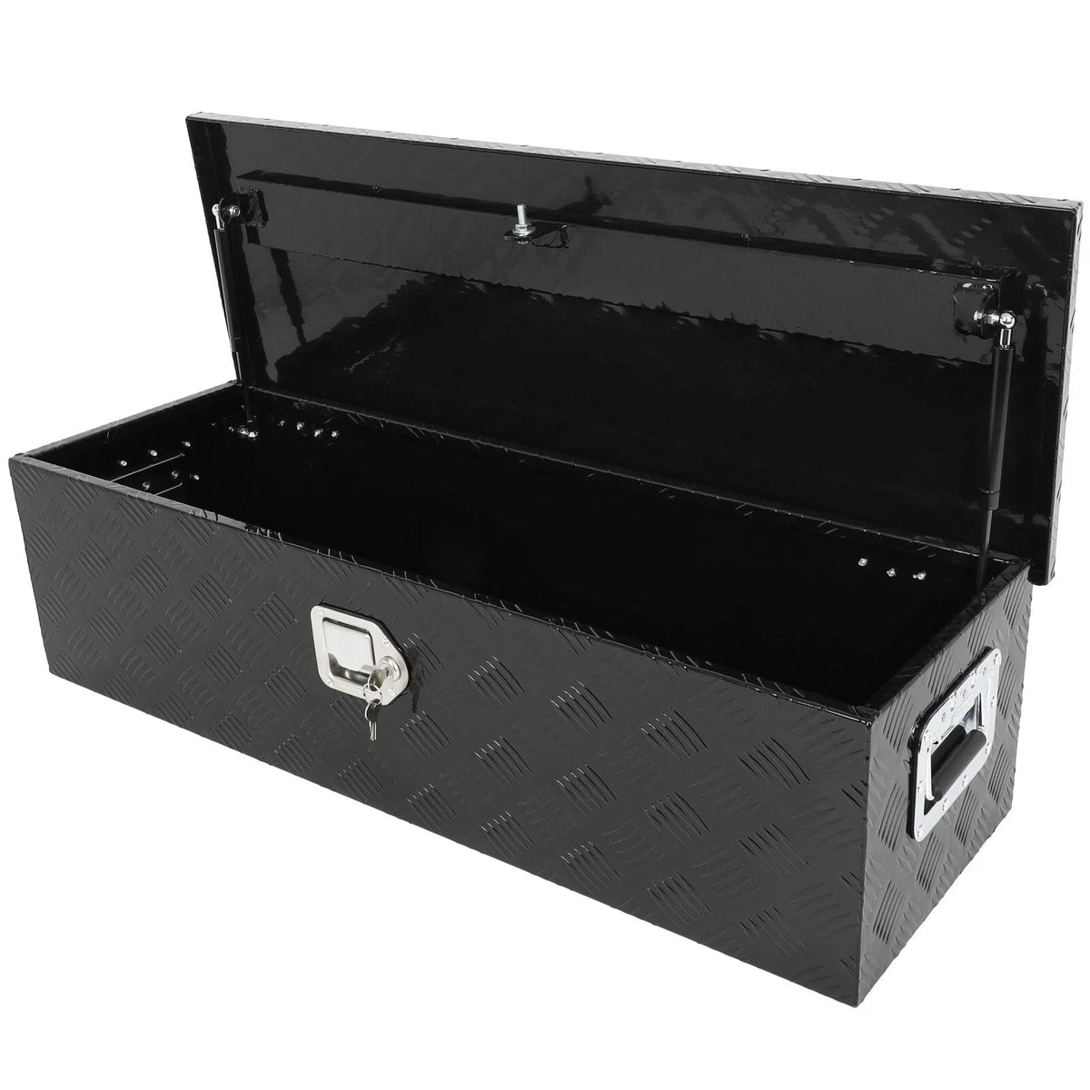 39" Black Aluminum Pickup Truck Tool Box Storage
