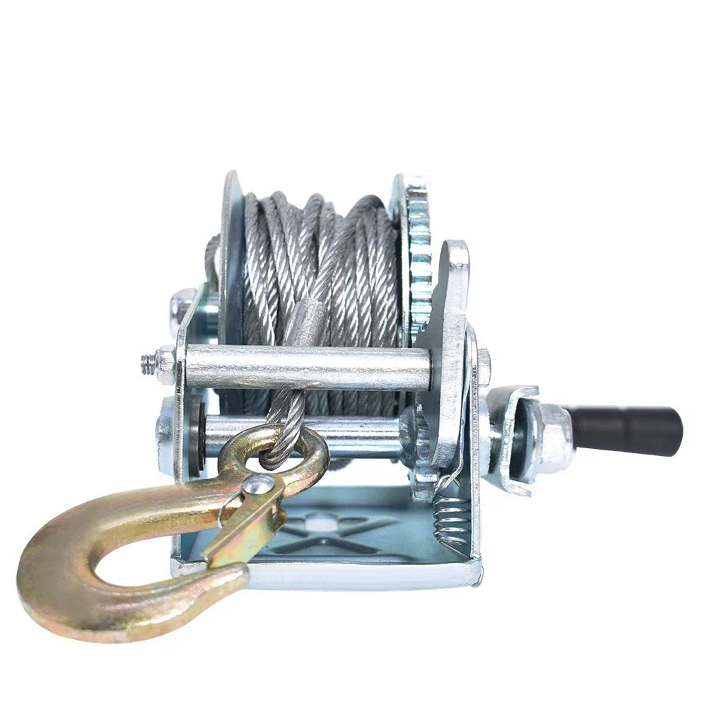 Heavy Duty Hand Winch for ATV Boat Trailer (600 lbs)