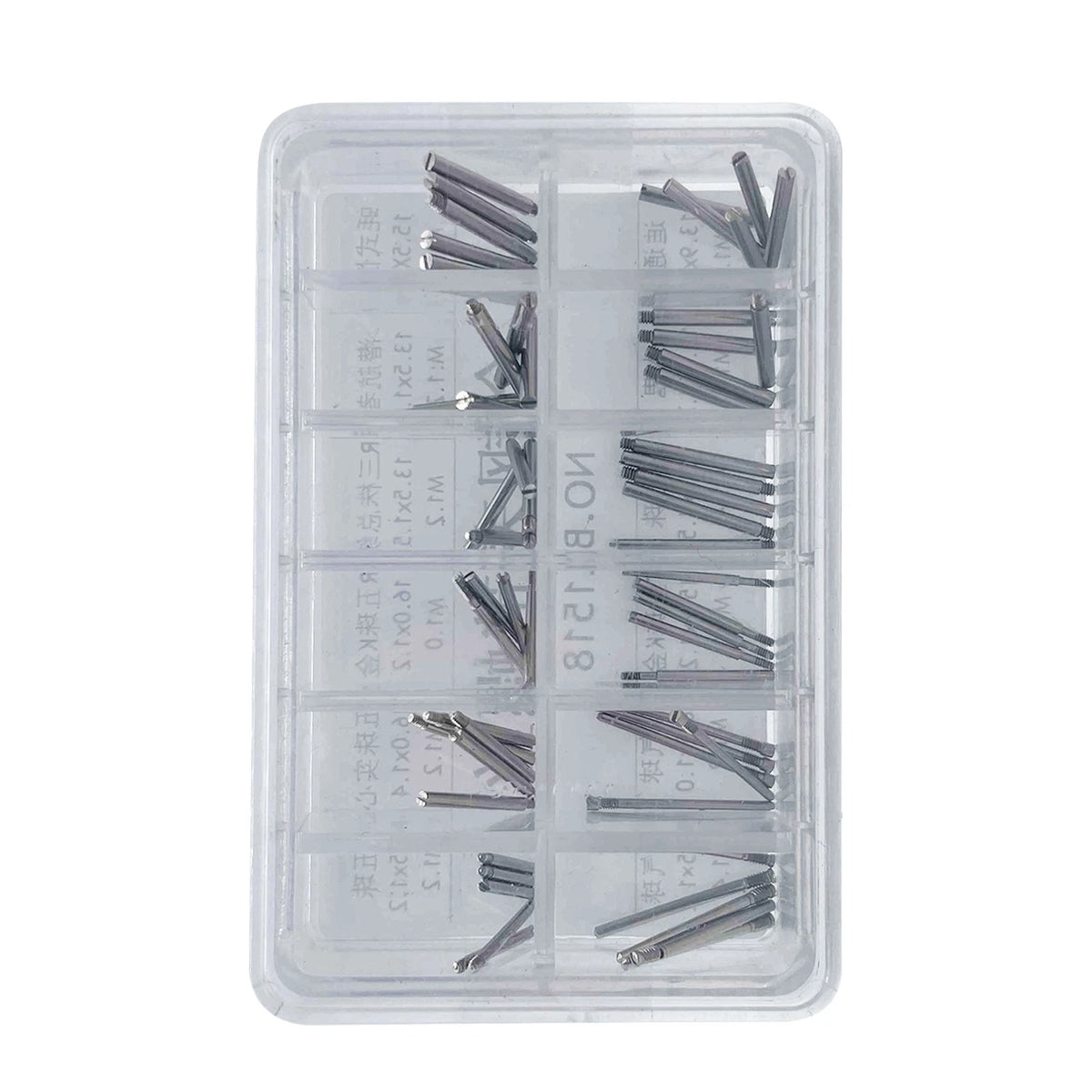 60pcs Steel Watch Band Link Screw Pin Assortment (1.0mm, 1.2mm, 1.4mm)