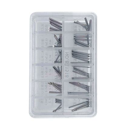 60pcs Steel Watch Band Link Screw Pin Assortment (1.0mm, 1.2mm, 1.4mm)