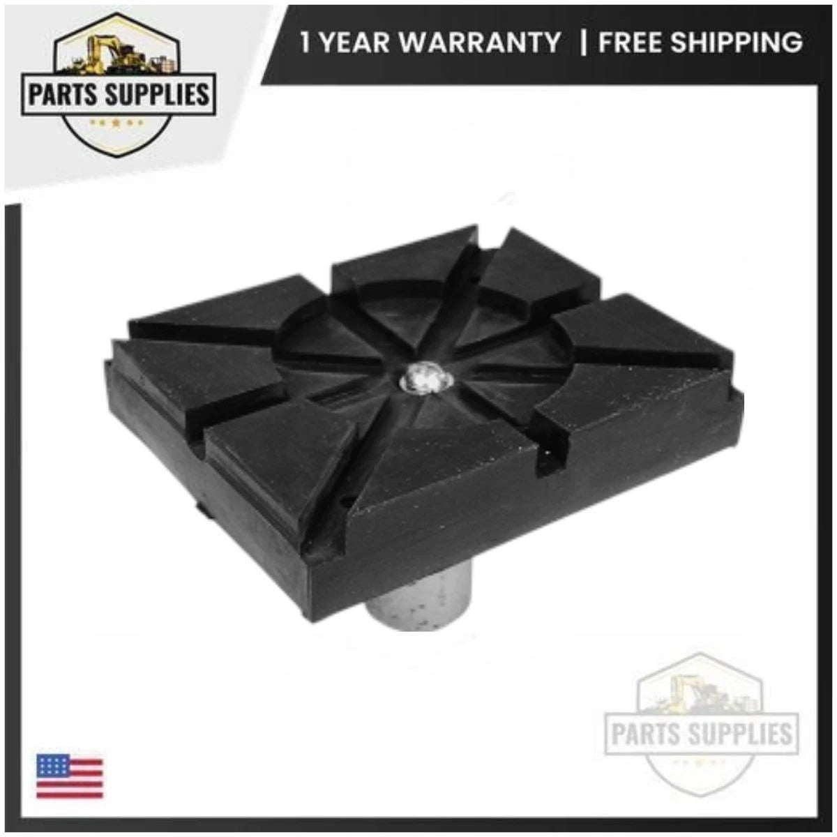2X Rectangular Adapter Base w/ 7805-168 Pad for Wheeltronic Two-Post Lift