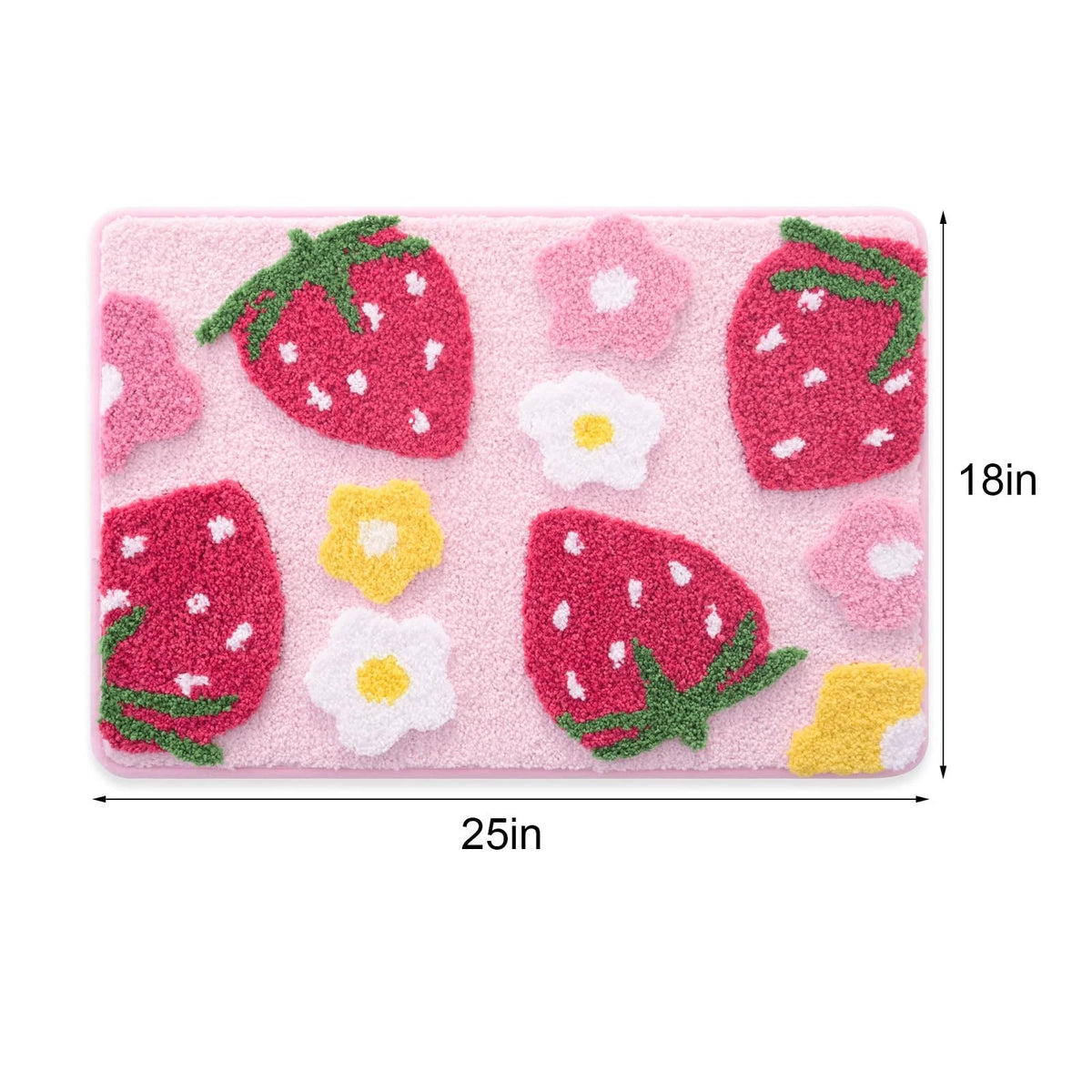 Cute Strawberry Bathroom Rug for Anybar (1'6" x 2'1")