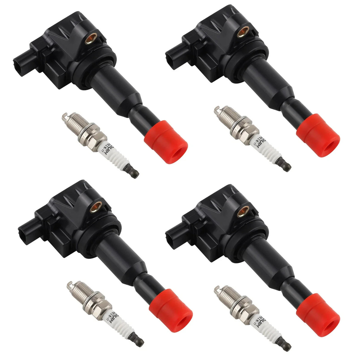 4X Ignition Coils + 4X Spark Plugs for Honda Fit (2007–2008) 30520PWC003