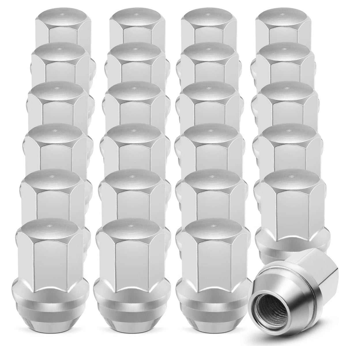 24x Chrome Lug Nuts for Chevy Silverado Tahoe Suburban Colorado (M14x1.5)