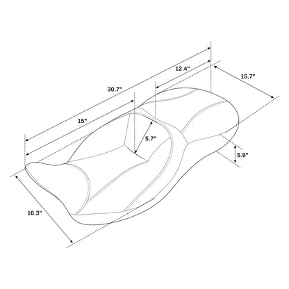 Passenger Seat & Backrest Pad for Harley Touring Road Glide (2014–2023)