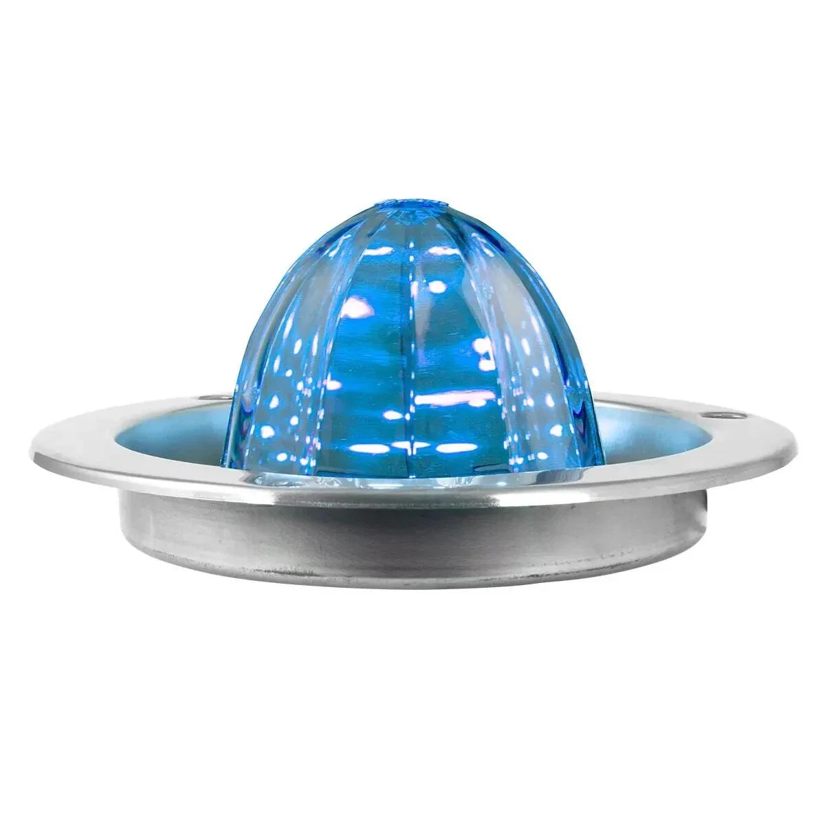 LED Light Flange Bezel Mount Clear Lens Replacement for Universal 4-3/8"