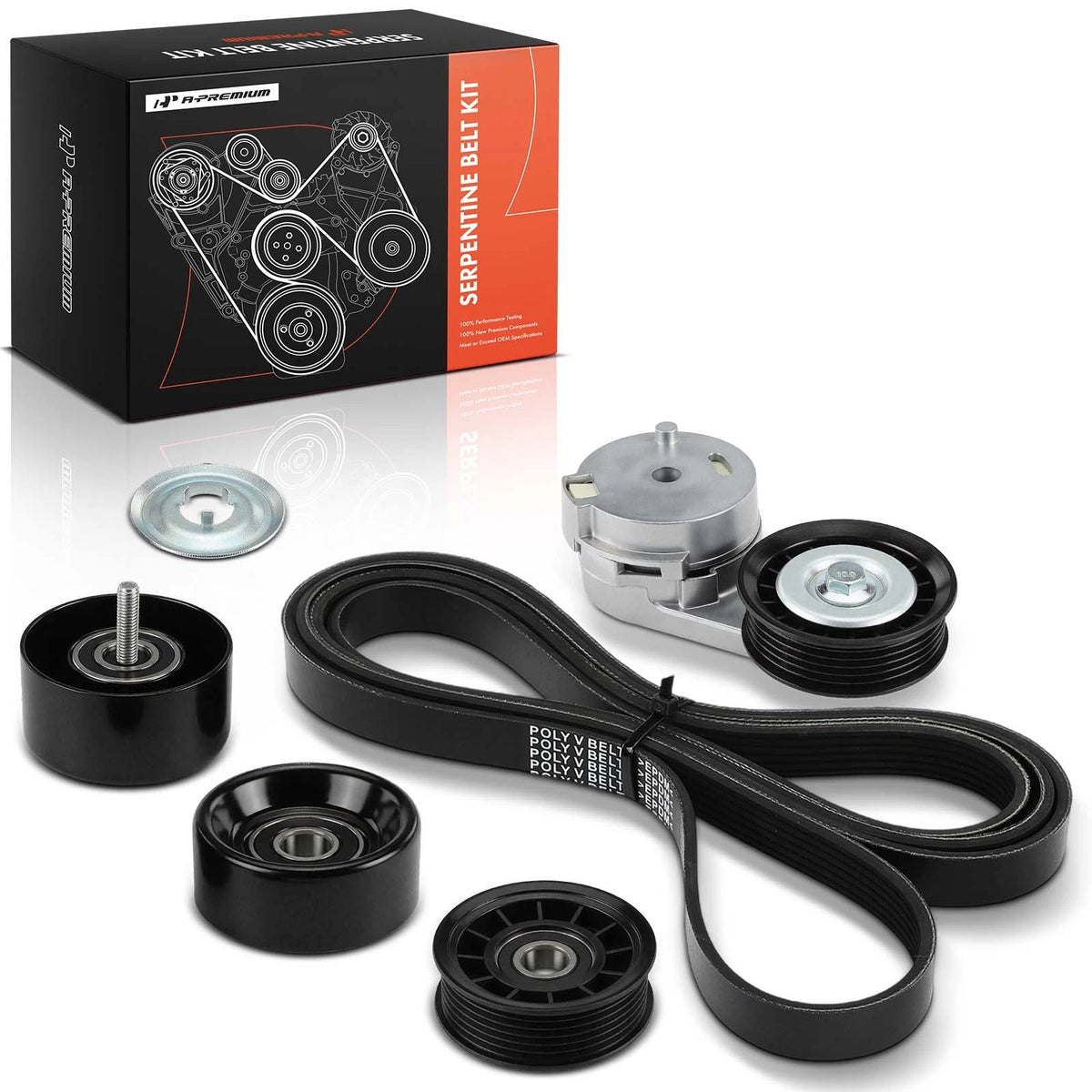 5X Serpentine Belt Drive Component Kit for Chevy Malibu (2006–2010)