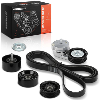 5X Serpentine Belt Drive Component Kit for Chevy Malibu (2006–2010)