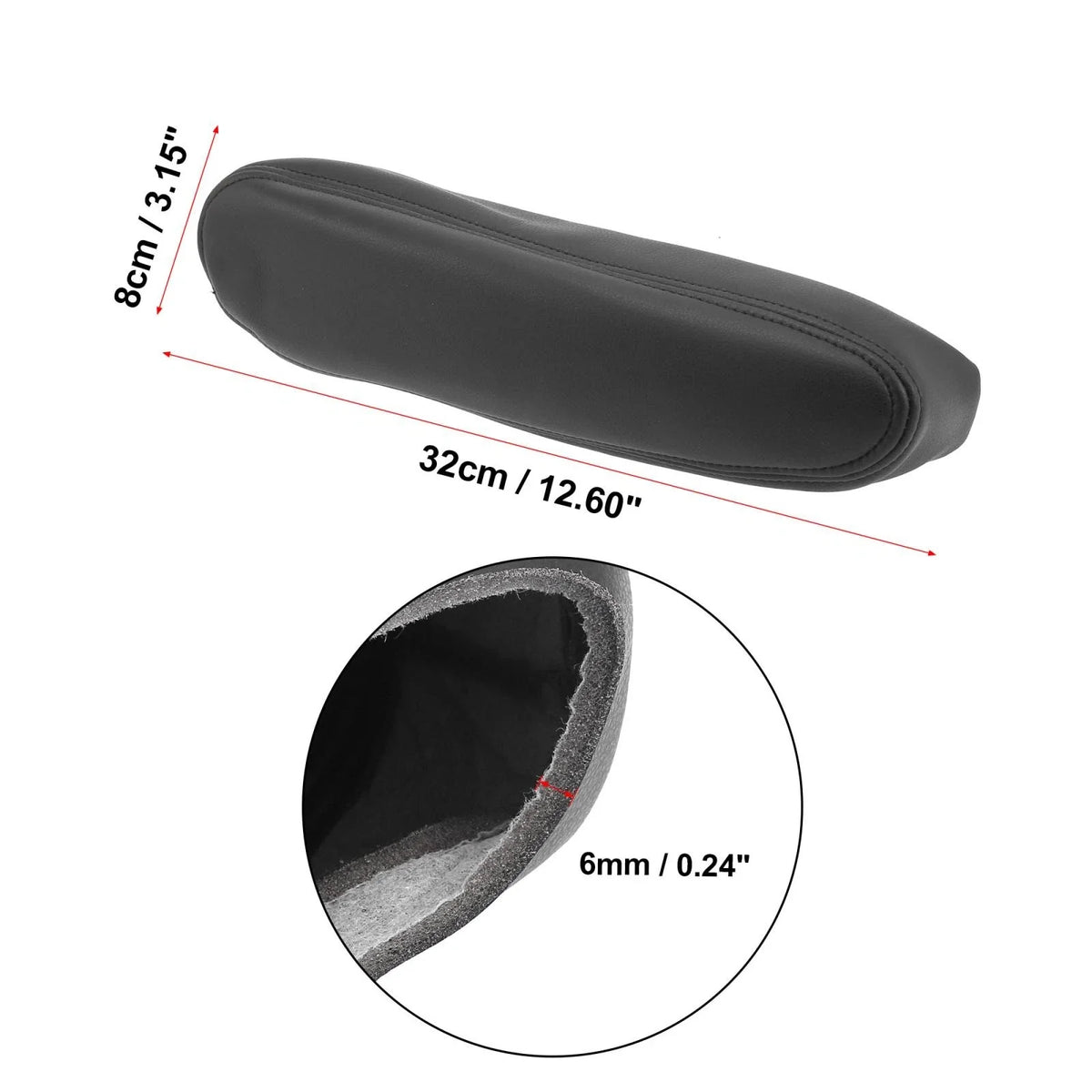 Pair Front Seat Armrest Covers for Chevy Tahoe (2000–2006) Microfiber Leather Black