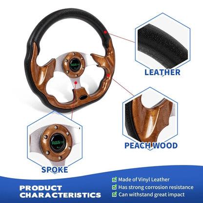 13 Inch Steering Wheel for Golf Cart (EZGO/Club Car/Yamaha)