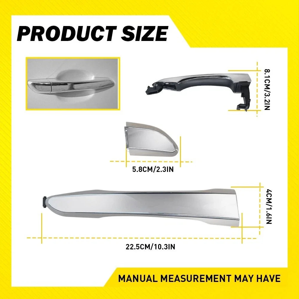 Chrome Rear Right Outer Door Handle for Hyundai Tucson (2016–2021)