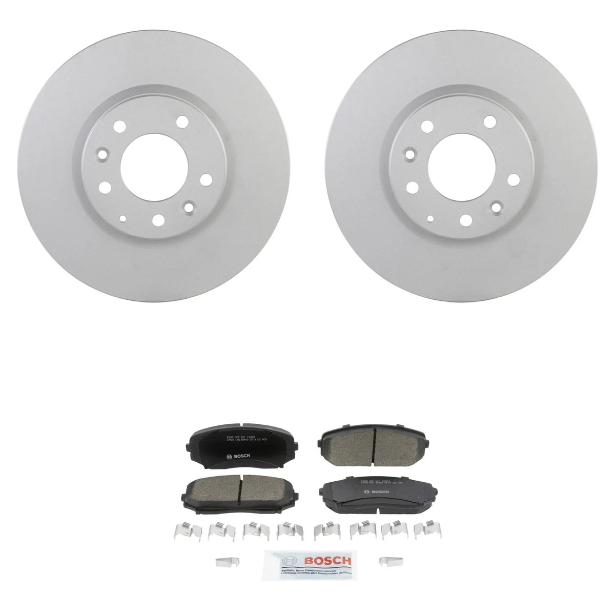 Bosch Quietcast Ceramic Disc Brake Pad Kit & 296mm Rotors for Mazda CX-7 (2007–2012)