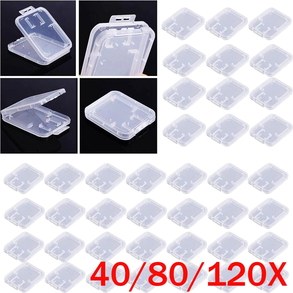 40/80/120 pcs Micro SD SDHC Memory Card Case Holder Storage Box