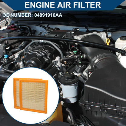 Set of 2 Engine Air Filters No. 04891916AA for Dodge Journey (2009–2020)